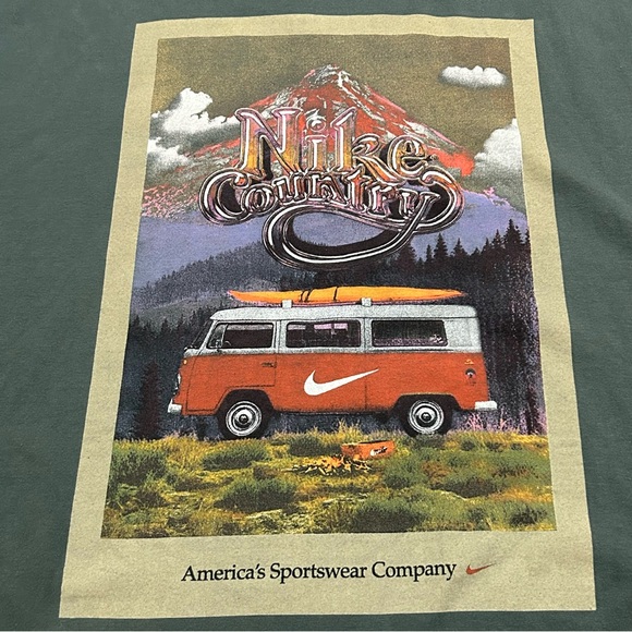 Nike Sportswear Max90 Van Life Country Graphic T-Shirt Vintage Green Mens XL EUC - Picture 5 of 8